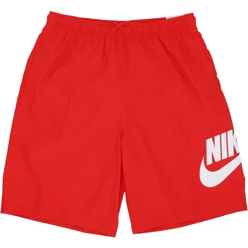 Club Gewebte Shorts Rot/Weiß , Herren, Größe: L - Nike - Modalova