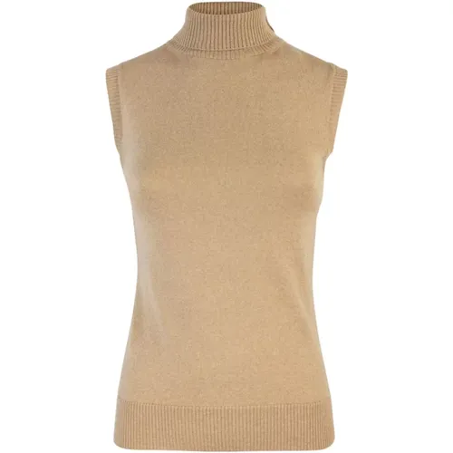 Brauner Rippstrickpullover , Damen, Größe: S - SPORTMAX - Modalova