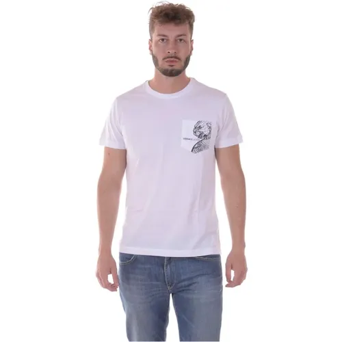 Jersey Baumwolle T-Shirt Sweatshirt , Herren, Größe: M - Versace Jeans Couture - Modalova