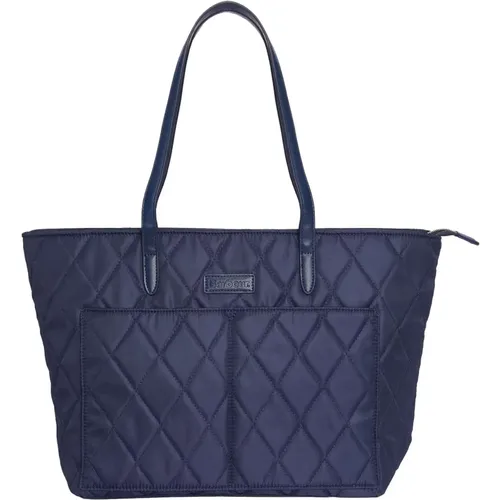 Quilted Classic Navy Tote Bag , female, Sizes: ONE SIZE - Barbour - Modalova