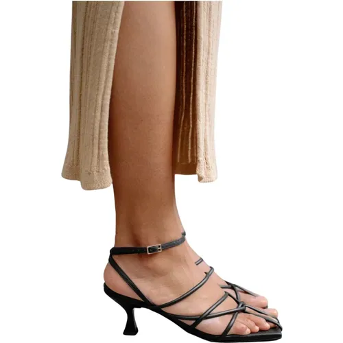 Schwarze Sandale , Damen, Größe: 36 EU - ALOHAS - Modalova