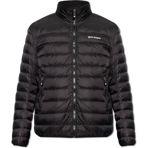 Down jacket with logo , male, Sizes: L, S, M - Palm Angels - Modalova