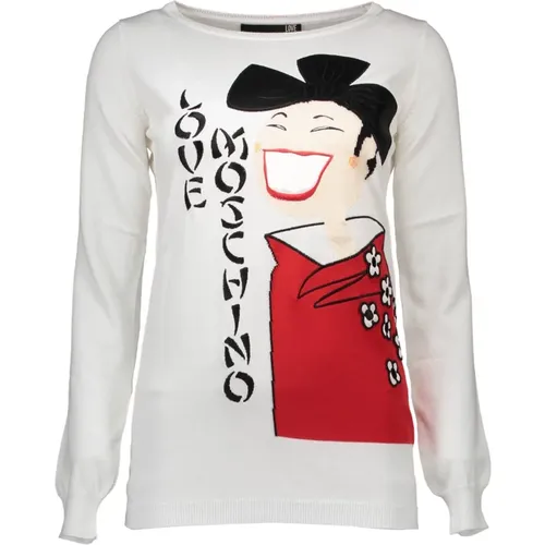 Sweater with Unique Embellishments , female, Sizes: XS - Love Moschino - Modalova