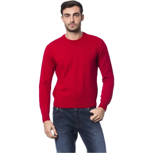 Merinowolle Rundhalsausschnitt bestickter Pullover , Herren, Größe: 2XL - Billionaire - Modalova