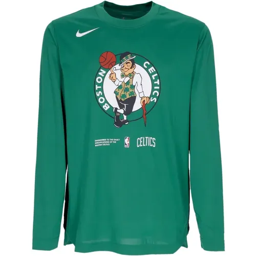 Boston Celtics Langarm T-Shirt , Herren, Größe: M - Nike - Modalova