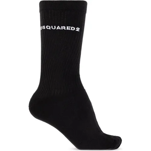 Socks with logo , male, Sizes: L, S, XL, M - Dsquared2 - Modalova