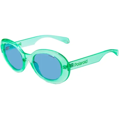 Blaue Plastik Damen Sonnenbrille - Polaroid - Modalova