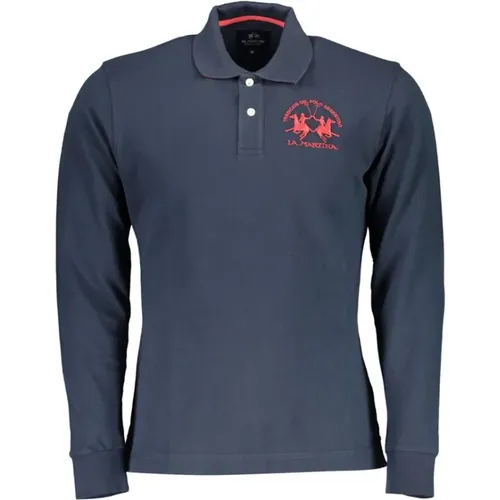 Elegant Polo with Long Sleeves and Contrasting Details , male, Sizes: XL, L, S - LA MARTINA - Modalova