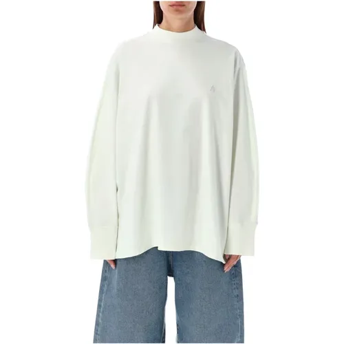 Long Sleeve Logo Cotton T-Shirt , female, Sizes: 2XS - The Attico - Modalova