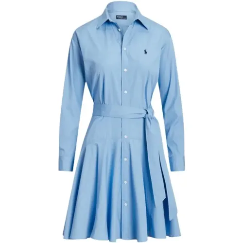 Ausgestelltes Baumwoll-Popeline-Hemd-Kleid - Polo Ralph Lauren - Modalova
