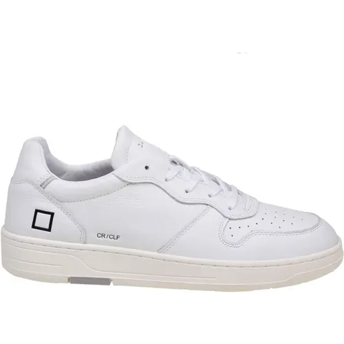 Leather Sneakers with Perforated Toe , male, Sizes: 10 UK, 9 UK, 7 UK, 8 UK - D.a.t.e. - Modalova