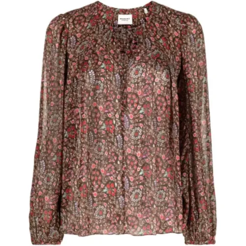 Floral Print Top - Size 34, Color: 50Bw- , female, Sizes: 2XS - Isabel marant - Modalova