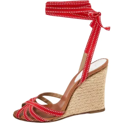 Pre-owned Fabric sandals , female, Sizes: 4 UK - Christian Louboutin Pre-owned - Modalova