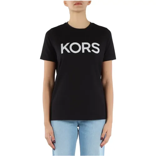 Organic Cotton Logo T-shirt , female, Sizes: S, XS, M - Michael Kors - Modalova