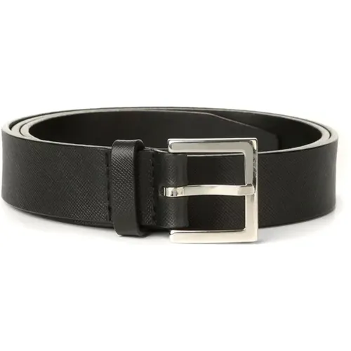 Classic Leather Belt with Polished Buckle , male, Sizes: 115 CM, 105 CM, 90 CM, 110 CM, 95 CM, 100 CM - Orciani - Modalova