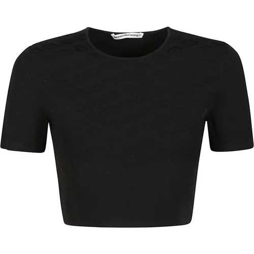 Skewed Logo Tee , female, Sizes: XS - T by Alexander Wang - Modalova