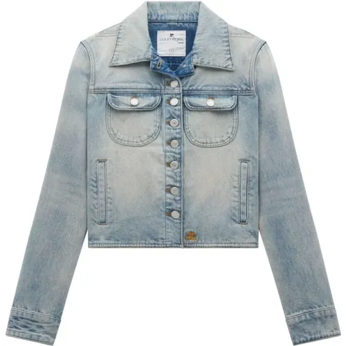 Bestickte Denimjacke , Damen, Größe: XS - Courrèges - Modalova