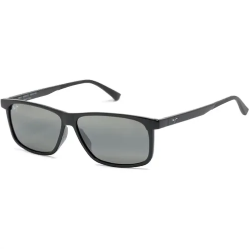 Schwarze glänzende Sonnenbrille - Maui Jim - Modalova