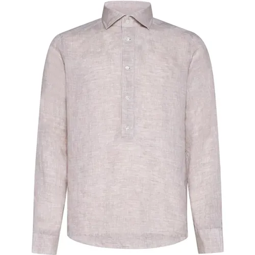 Linen Polo Shirt , male, Sizes: 3XL, L, XL, 2XL - D4.0 - Modalova