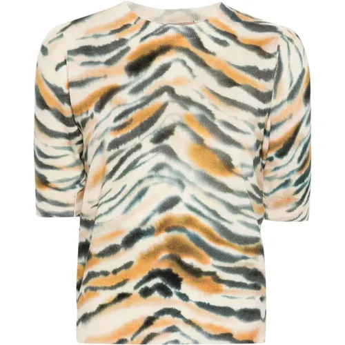 Tiger Print Sweater , female, Sizes: S, M - Twinset - Modalova