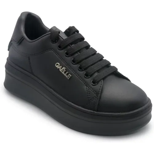 Schwarze Ledersneaker Modell Gacam01080 , Damen, Größe: 41 EU - Gaëlle Paris - Modalova