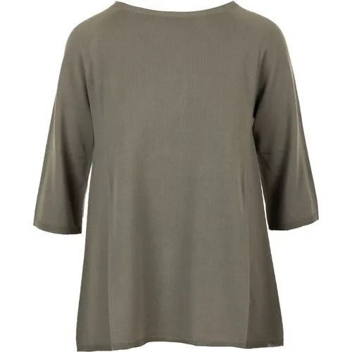 Grey Sweater Girocollo , female, Sizes: S - Kangra - Modalova