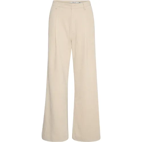 Off White Striped High-Waisted Pants , female, Sizes: XL, S - Gestuz - Modalova