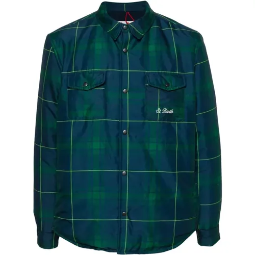 Tartan Check Coat , male, Sizes: L, S, M - MC2 Saint Barth - Modalova