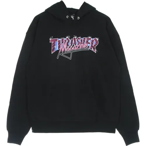 Schwarzer Logo Hoodie mit Kängurutasche , Herren, Größe: XL - Thrasher - Modalova