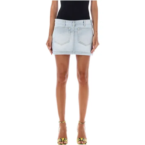 Sky Denim Mini Skirt , female, Sizes: W25, W26 - The Attico - Modalova