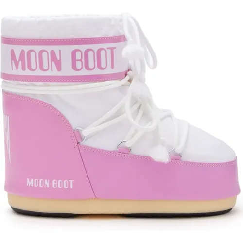 Rosa Icon Low Schnürstiefel,Bunte Schnürschneestiefel - moon boot - Modalova