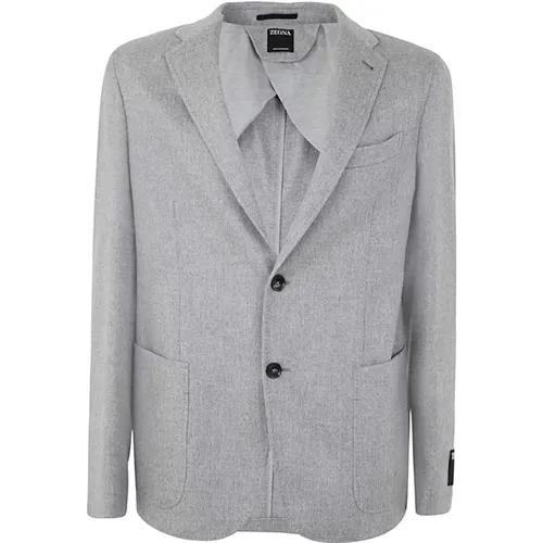 Cashmere shirt jacket , male, Sizes: L, XL - Ermenegildo Zegna - Modalova