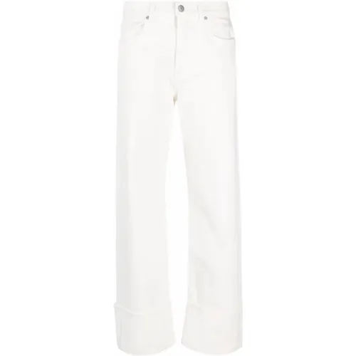 Gebrochene weiße Jeanshosen , Damen, Größe: L - P.a.r.o.s.h. - Modalova