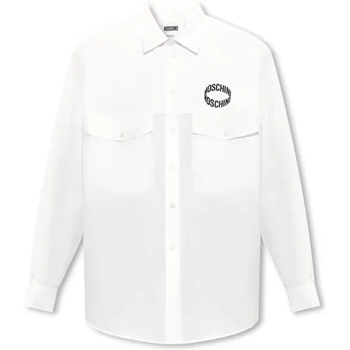 Shirt mit Logo , Herren, Größe: M - Moschino - Modalova