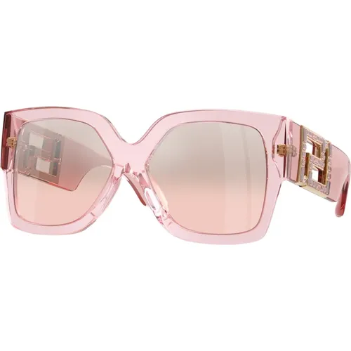Stylische Sonnenbrille in Blauton , Damen, Größe: 59 MM - Versace - Modalova