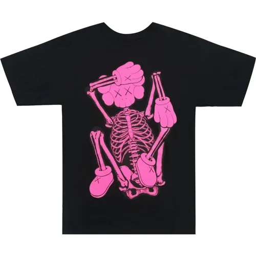 Limitierte Auflage Skeleton Fiction T-shirt Pink , Herren, Größe: 2XL - Kaws - Modalova