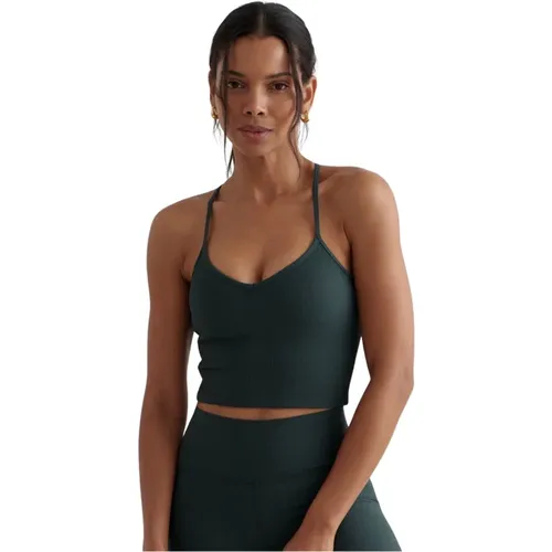 Geripptes Performance Bralette in Tiefem Smaragd , Damen, Größe: XL - Aim'n - Modalova