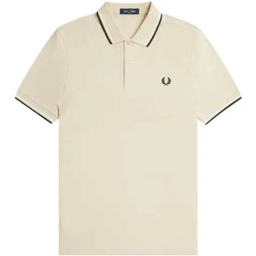 Kontraststreifen Kurzarm Polo Shirt , Herren, Größe: XL - Fred Perry - Modalova