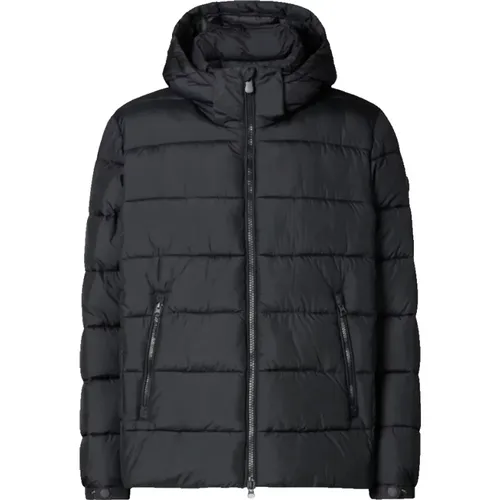 Black Boris Puffer Jacket , male, Sizes: L, M, S, XL - Save The Duck - Modalova