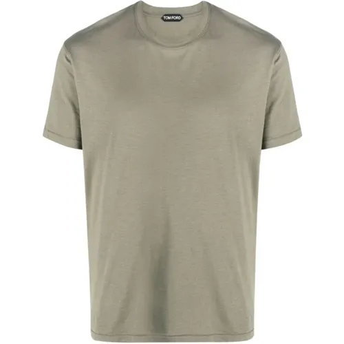Lyocell Cotton T-Shirt , male, Sizes: 2XL, XL, L - Tom Ford - Modalova