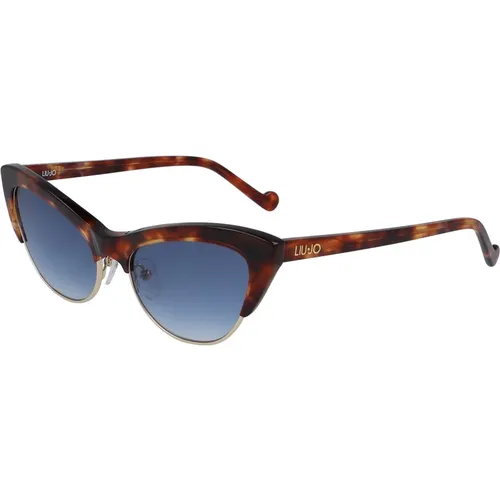 Blue Havana Sunglasses Lj721S-215 , female, Sizes: 53 MM - Liu Jo - Modalova