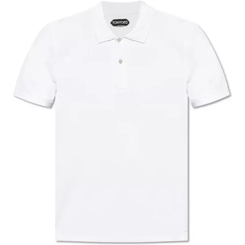 Baumwoll-Poloshirt , Herren, Größe: S - Tom Ford - Modalova