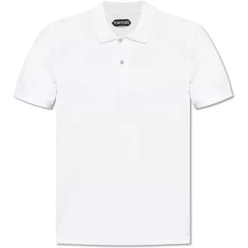 Baumwoll-Poloshirt , Herren, Größe: XL - Tom Ford - Modalova