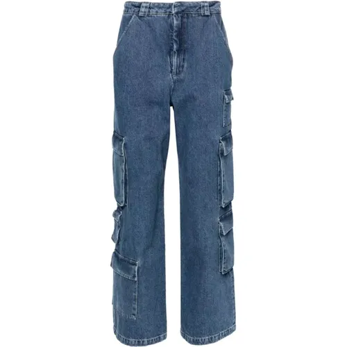 Blaue Cargo Gerades Jeans , Damen, Größe: W29 - Axel Arigato - Modalova