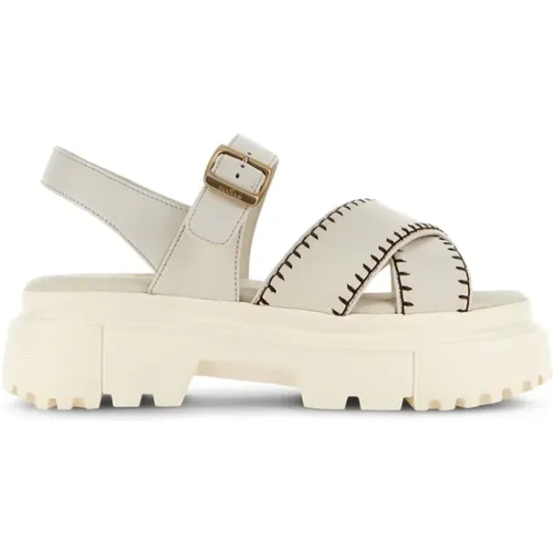 Sand Calf Rubber Shoes , female, Sizes: 6 UK, 3 UK, 4 1/2 UK, 5 UK - Hogan - Modalova