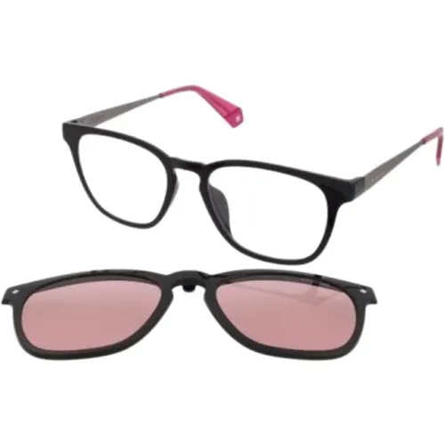 Schwarze und Pinke Unisex-Sonnenbrille - Polaroid - Modalova