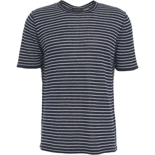 Men's Clothing T-Shirts & Polos Blue Ss24 , male, Sizes: M - Roberto Collina - Modalova