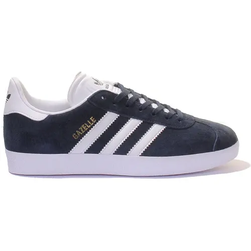 Gazelle Suede Leather Trainers Navy White , male, Sizes: 12 2/3 UK, 10 UK, 9 1/3 UK, 8 2/3 UK, 12 UK, 5 1/3 UK, 13 1/3 UK, 10 2/3 UK, 8 UK - Adidas - Modalova