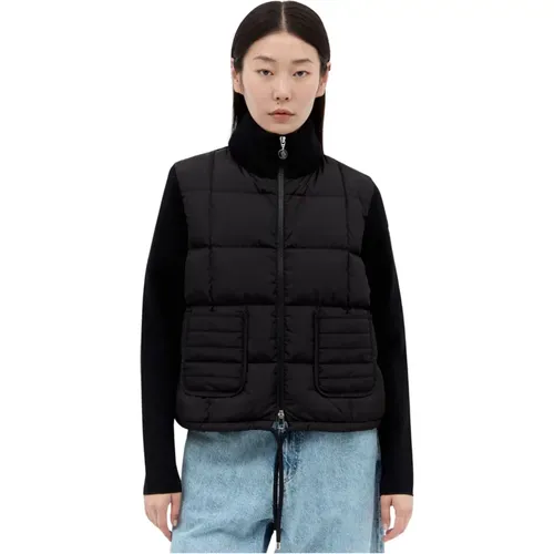 Quilted Zip-Up Cardigan , female, Sizes: XS - Moncler - Modalova