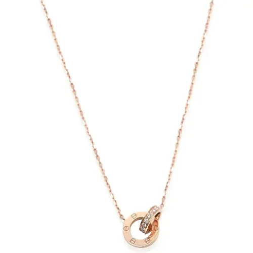 Pre-owned Rose Gold necklaces , female, Sizes: ONE SIZE - Cartier Vintage - Modalova